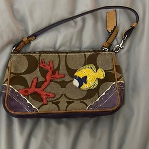 RARE Coach Coral fish purse